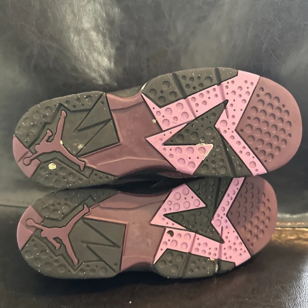 NIKE AIR JORDAN 7 RETRO MULBERRY / BLACK 442961-009 YOUTH SIZE 3Y - Picture 4 of 5